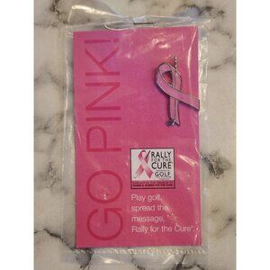 Rally For The Cure Pink Ribbon Golf Pin Breast Cancer Awareness Program